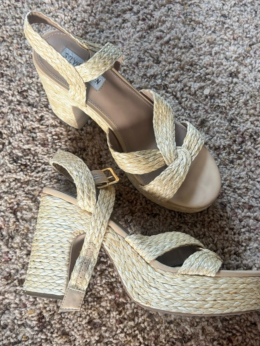Steve Madden Braided Tan Platform Sandal